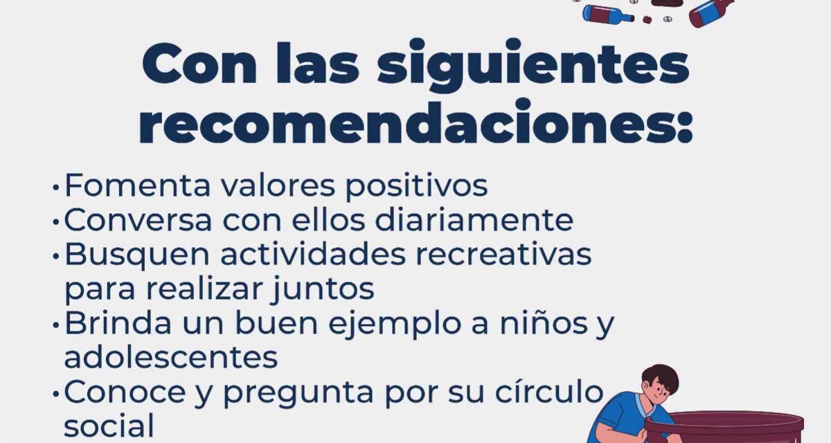 ¡PREVENIR LAS ADICCIONES EN NIÑAS, NIÑOS Y ADOLESCENTES ES RESPONSABILIDAD DE TODAS Y TODOS!
