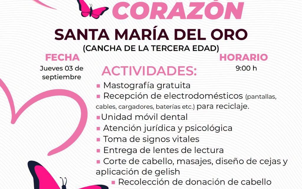 ¡SANTA MARÍA DEL ORO, EL CORAZÓN DE NAYARIT LLEGA CON SERVICIOS GRATUITOS!