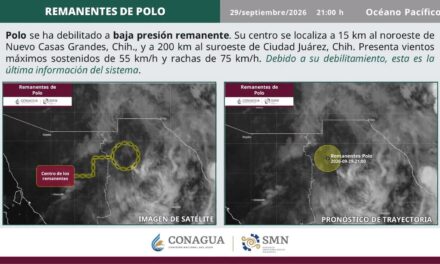 POLO SE DEBILITA A BAJA PRESIÓN REMANENTE