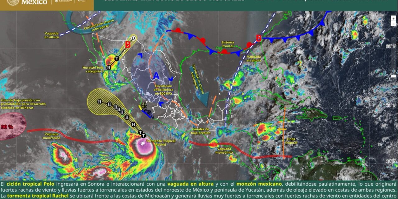 ¡PRONÓSTICO DE LLUVIAS INTENSAS PARA NAYARIT Y EL PACÍFICO CENTRO!