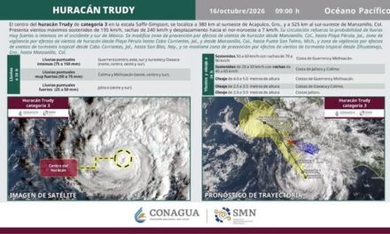 ¡ALERTA POR LLUVIAS Y CHUBASCOS TRAS EL PASO DEL HURACÁN TRUDY!