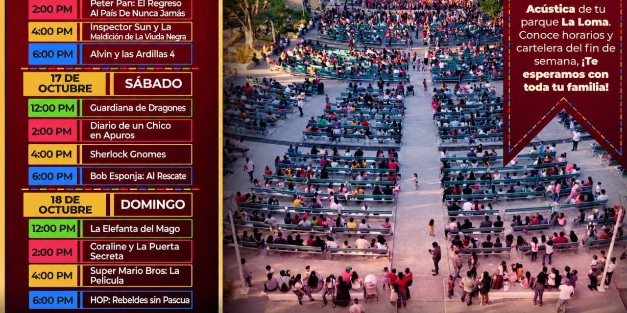¡CINE GRATIS PARA TODA LA FAMILIA EN LA LOMA!