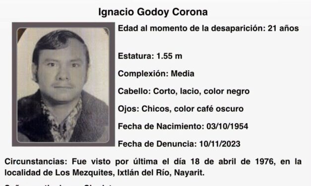 ¡AYÚDANOS A LOCALIZAR A IGNACIO GODOY CORONA!