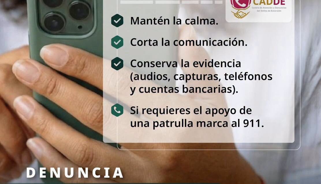 ¡MANTÉN LA CALMA, CUELGA Y DENUNCIA AL 089!