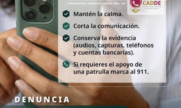 ¡MANTÉN LA CALMA, CUELGA Y DENUNCIA AL 089!