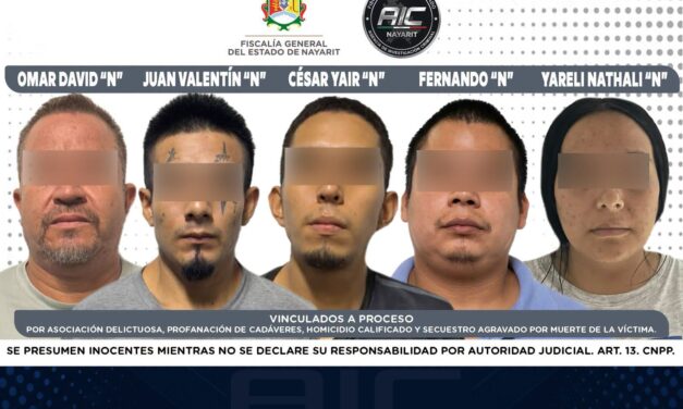 ¡CINCO PERSONAS SON VINCULADAS A PROCESO POR DELITOS DE ALTO IMPACTO EN NAYARIT!