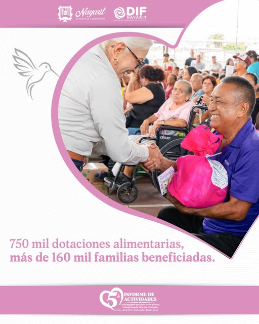 DIF NAYARIT ENTREGA 750 MIL DOTACIONES ALIMENTARIAS PARA APOYAR A LAS FAMILIAS
