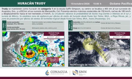 ¡TRUDY SE INTENSIFICA Y AMENAZA CON MÁS LLUVIAS!