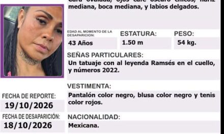 ¡ACTIVAN PROTOCOLO ALBA PARA LOCALIZAR A SAGRARIO GUADALUPE DOMÍNGUEZ RAMÍREZ!