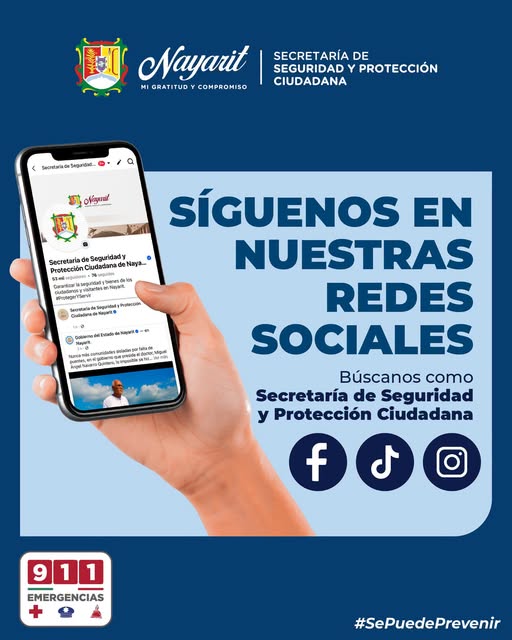 ¡CONECTA CON LA SSPC NAYARIT Y MANTENTE INFORMADO!
