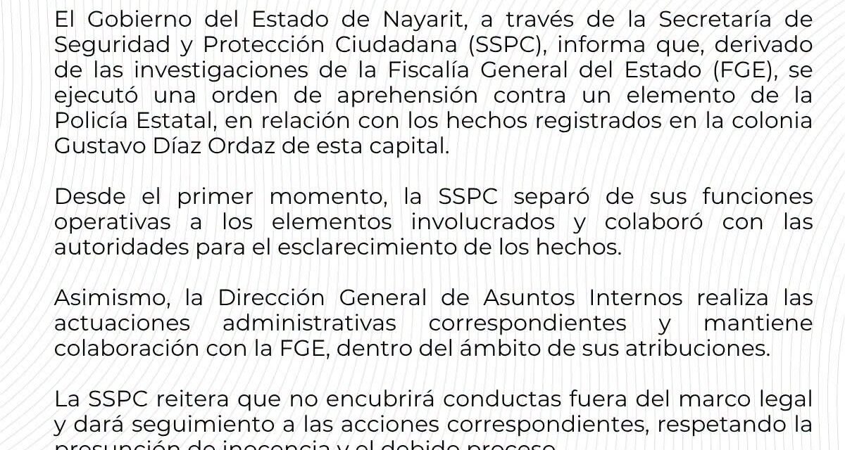 ¡AVANZAN INVESTIGACIONES POR HECHOS REGISTRADOS EN TEPIC!
