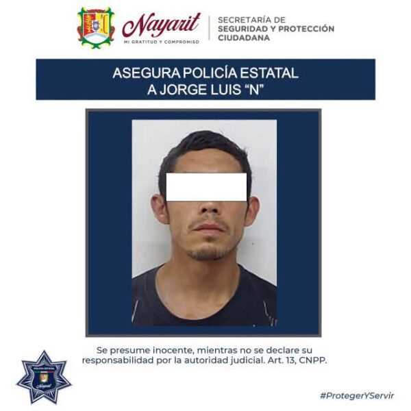 ¡TRES PERSONAS SON ASEGURADAS DURANTE OPERATIVO EN TEPIC!